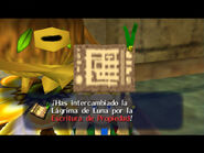 Link obteniendo una escritura de propiedad en Majora's Mask.