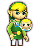 Portrait de Link cartoon dans Hyrule Warriors Legends