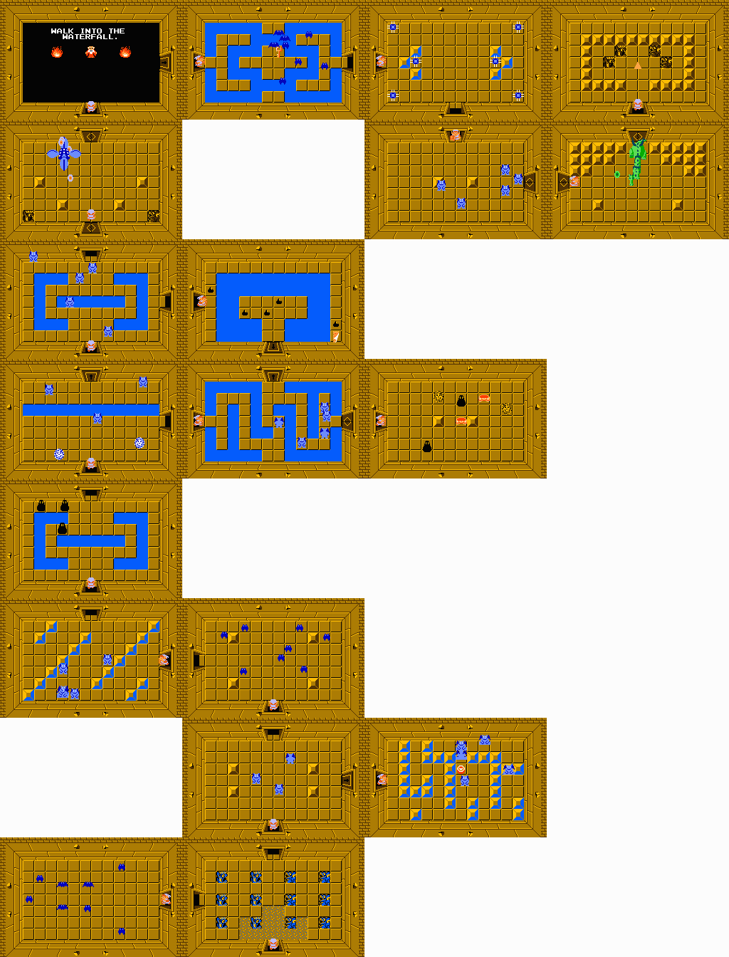 zelda nes map secrets