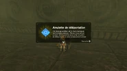 Link qui obtient l'amulette de téléportation.
