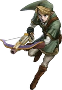Artwork of Link wielding the Crossbow from Link's Crossbow Training