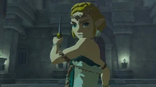 La marionnette de Ganondorf tentant s'assassiner Sonia