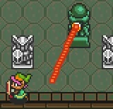 Link face à une Sentinelle dans A Link to the Past.