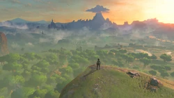 Meseta de los albores Primera vista BotW