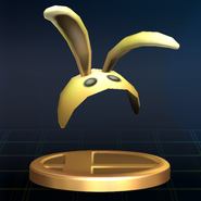 Die Hasenohren als Trophäe in Super Smash Bros. Brawl