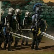 A group of Hyrulean Soldiers in Hyrule Warriors