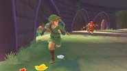 Link fugge da un Boblin