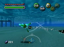Zora Link swimming