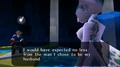 Adult Princess Ruto praising Link for his heroic actions from Ocarina of Time