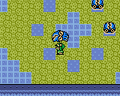 Link lifting an Omuai out of the water