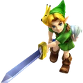 Young Link wielding the Kokiri Sword