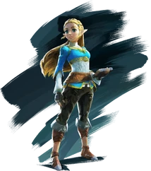 Princess Zelda's modern appearance, from Breath of the Wild.