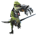 Render of a Dinolfos from Hyrule Warriors