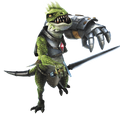 Artwork of a Dinolfos from Hyrule Warriors