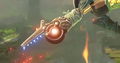 An Ancient Arrow being deployed in Breath of the Wild