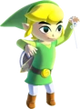 Link conducting with the Wind Waker