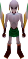 Zora Link with his fins extended from Majora's Mask
