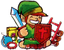 TLoZ Link Surrounded by Treasures Artwork.png
