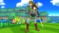 Link holding a Bomb in Super Smash Bros. for Wii U