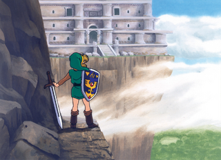 ALttP Link Looking at the Tower of Hera Artwork.png