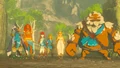 The Champions witnessing the return of Calamity Ganon
