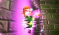 Link exiting a wall
