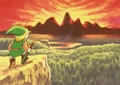 Link looking over Hyrule