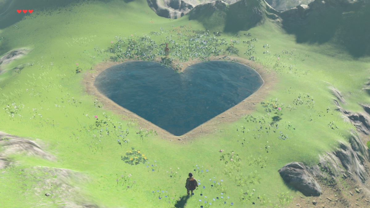 The Lover's Pond is a Heart-shaped pond located atop Tuft Mountain...