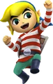Render of Toon Link's Standard Outfit (Wind Waker) from Hyrule Warriors Legends, based on Niko from The Wind Waker