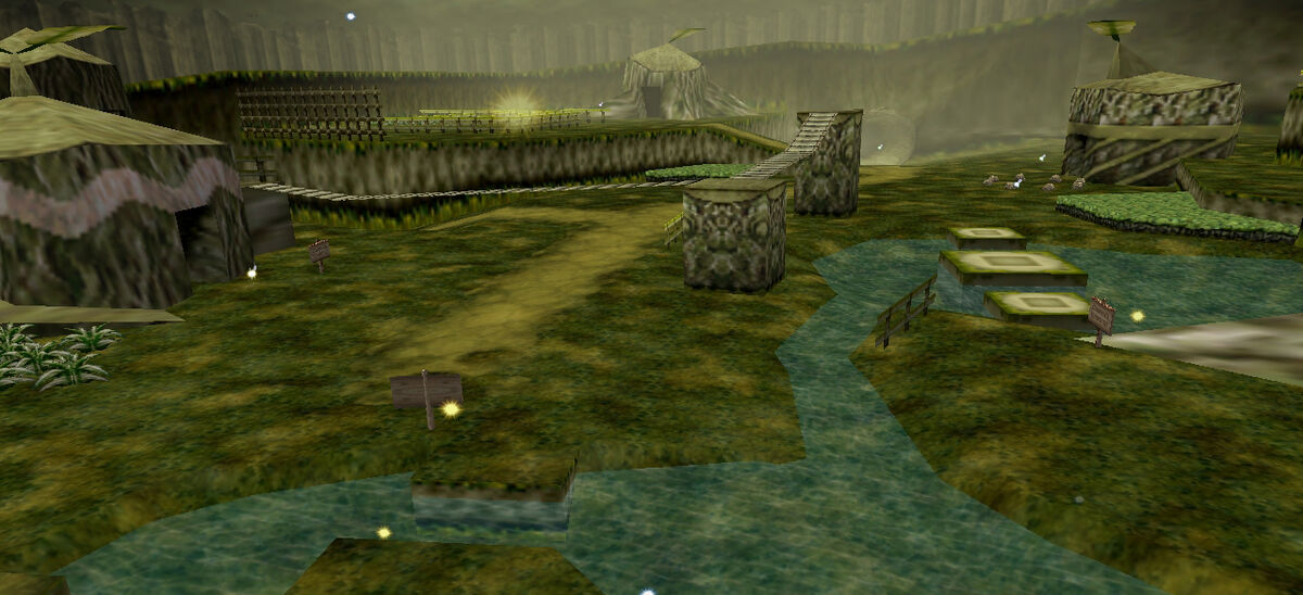 Uncanny liminal spaces of the legend of zelda ocarina of time lost woods  kokiri forest deku tree n64 graphics