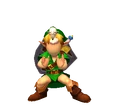 Link wearing Kamaro's Mask and performing Kamaro's dance from Majora's Mask 3D