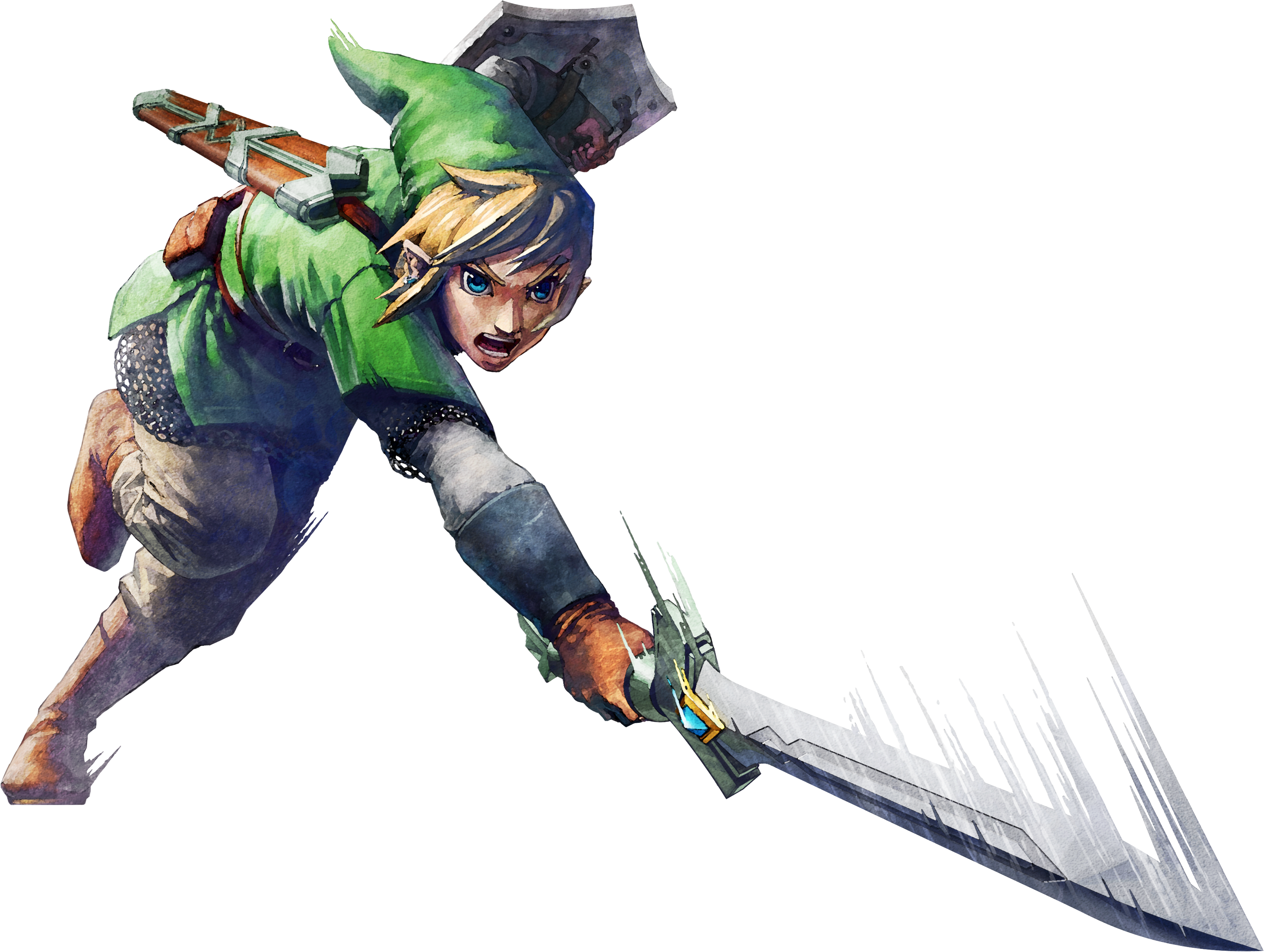 Link attacking in Skyward Sword. Image from Zelda Wiki.