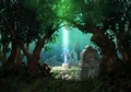 The Master Sword deep within the Lost Woods