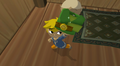 Link obtaining the Hero's Clothes from The Wind Waker