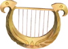 The Goddess's Harp showing Bump mapping effects and artificial reflections