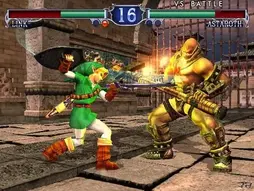 Link's rare appearance in SoulCalibur II, a non-Zelda (or Nintendo in general) title which featured the character in a fitting arcade-style fighting game