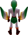 Zora Link with his fins extended from Majora's Mask