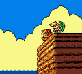 Link and Marin on a cliff in Toronbo Shores