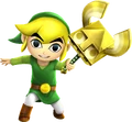 Render of Toon Link wielding the Sand Wand from Hyrule Warriors