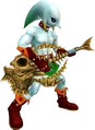 Zora Link playing the Zora Guitar from Majora's Mask 3D