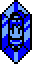 Din imprisoned within a blue crystal