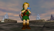 MM Link Playing the Ocarina of Time