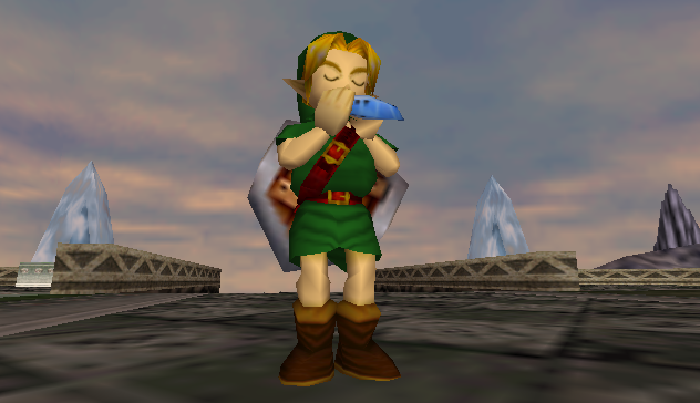 The legend of zelda ocarina of time, high quality, link wearing