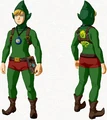 Concept art of Link wearing Tingle's Set