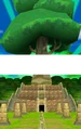 The true height of the Forest Temple from Spirit Tracks, shown with empty space to represent the spacing of the two Nintendo DS screens