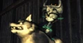 Midna atop Wolf Link