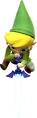 Toon Link performing the Down Thrust in Super Smash Bros. for Wii U