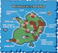 Map of Windfall Island from The Wind Waker