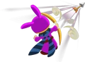 Ravio demonstrating the Bow's use from A Link Between Worlds
