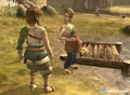 Link speaking to Uli in an early version of Twilight Princess